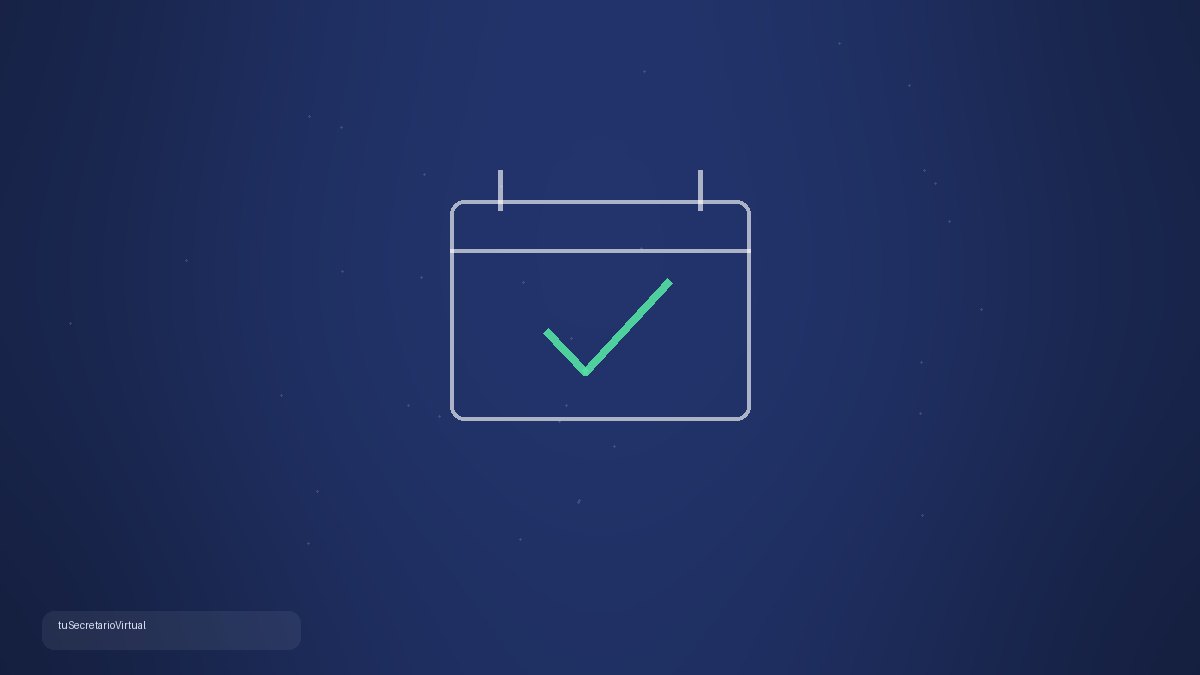 Calendario con una marca de verificación
